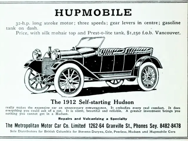 In this image, we can see an advertisement contains a car and some text.