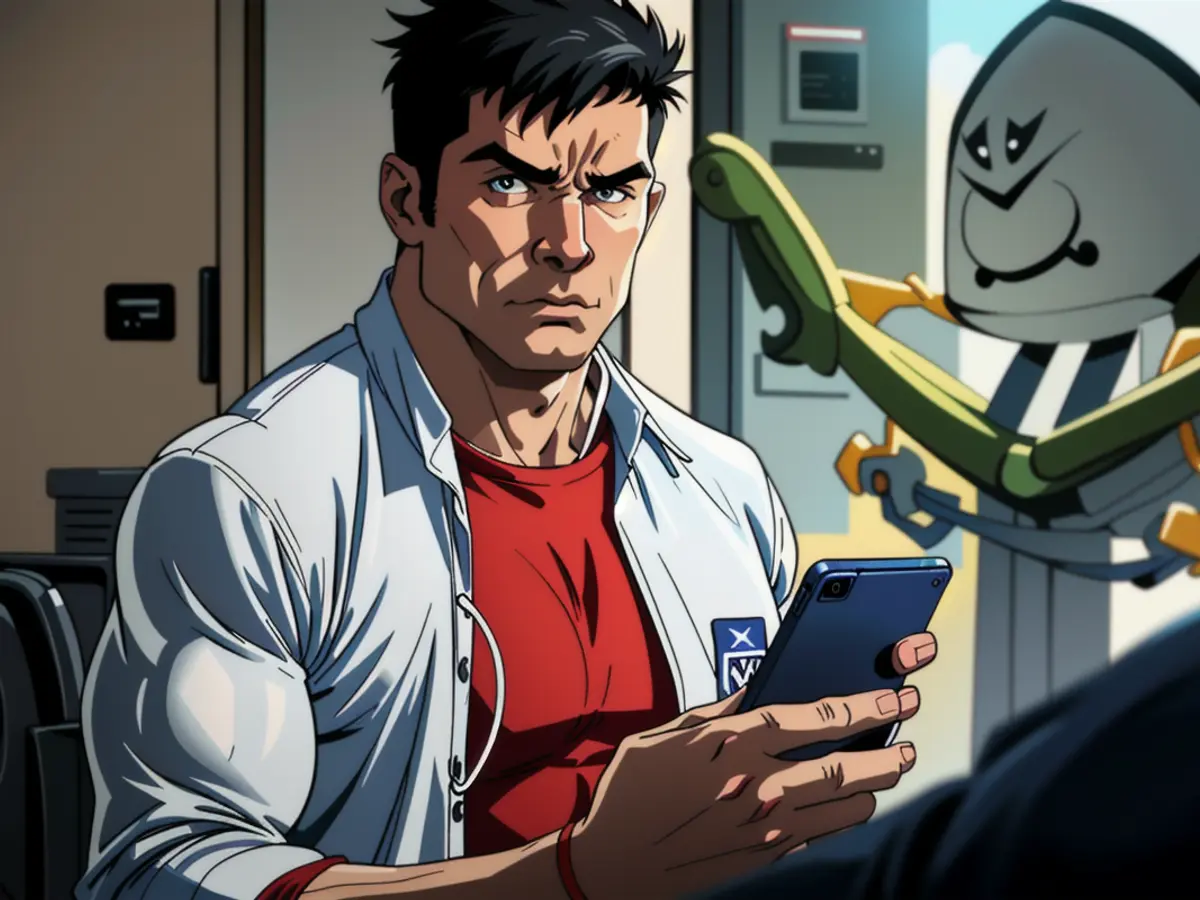 Individual engrossed in a smartphone while utilizing earphones for audio.
