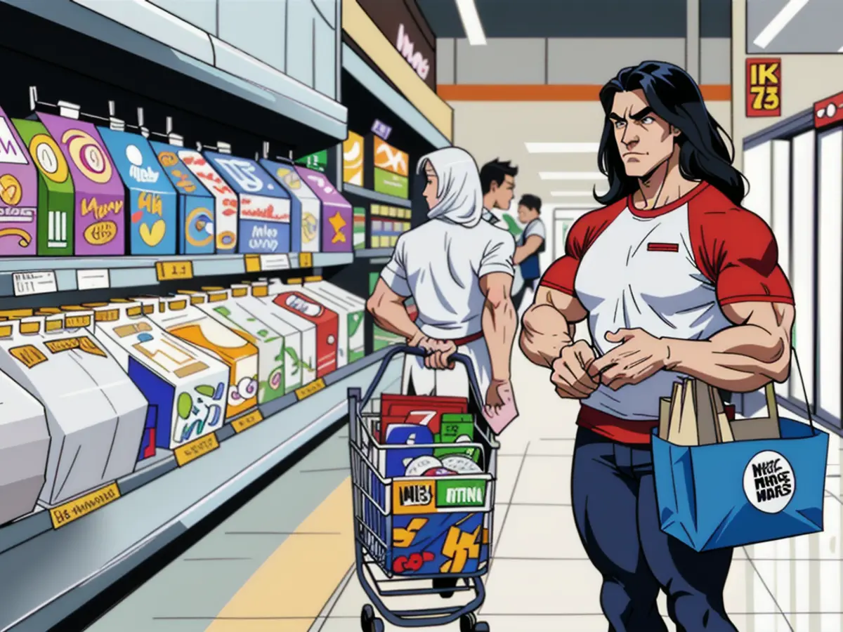 In an informal, engaging manner, let's delve into the scenario of a woman shopping in a...