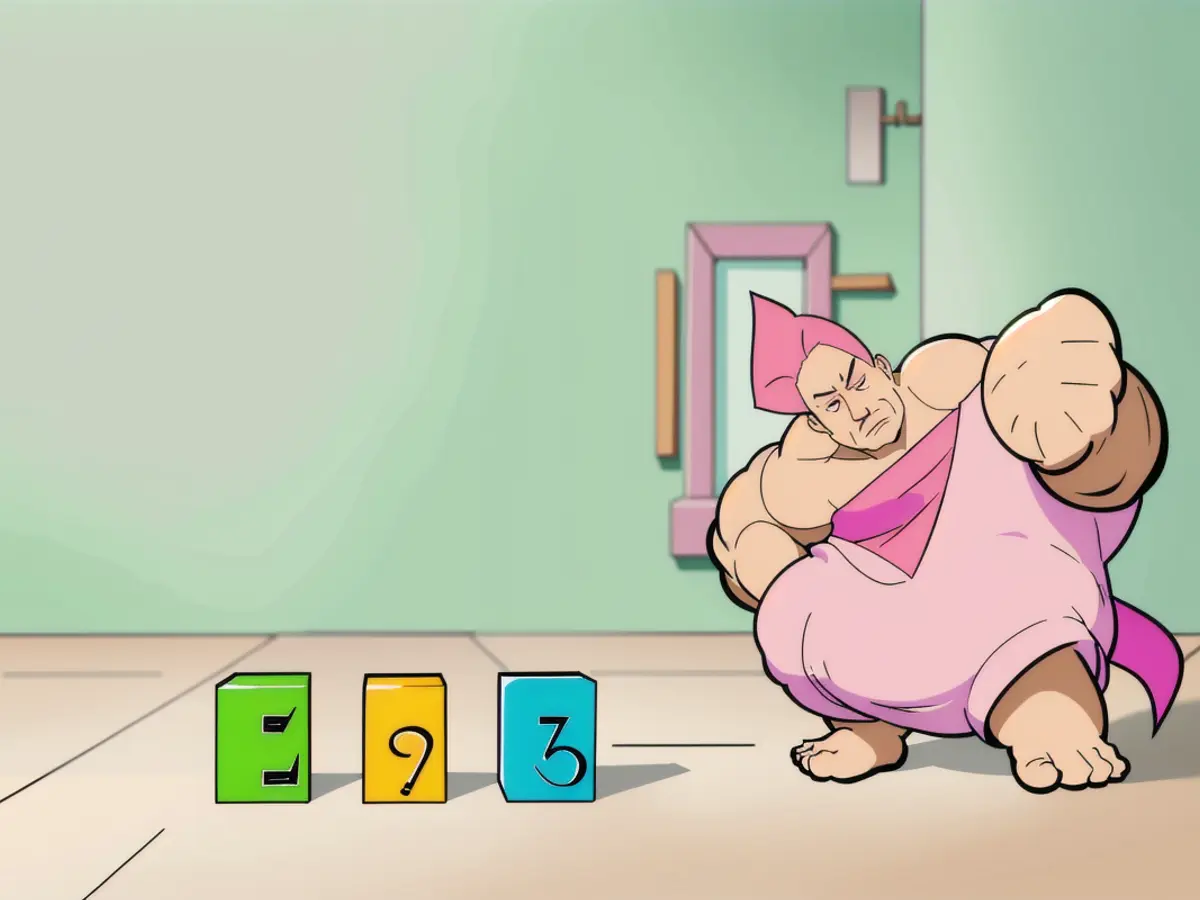 A pink piggy bank situated nearby multi-hued wooden blocks forming the acronym ETF.